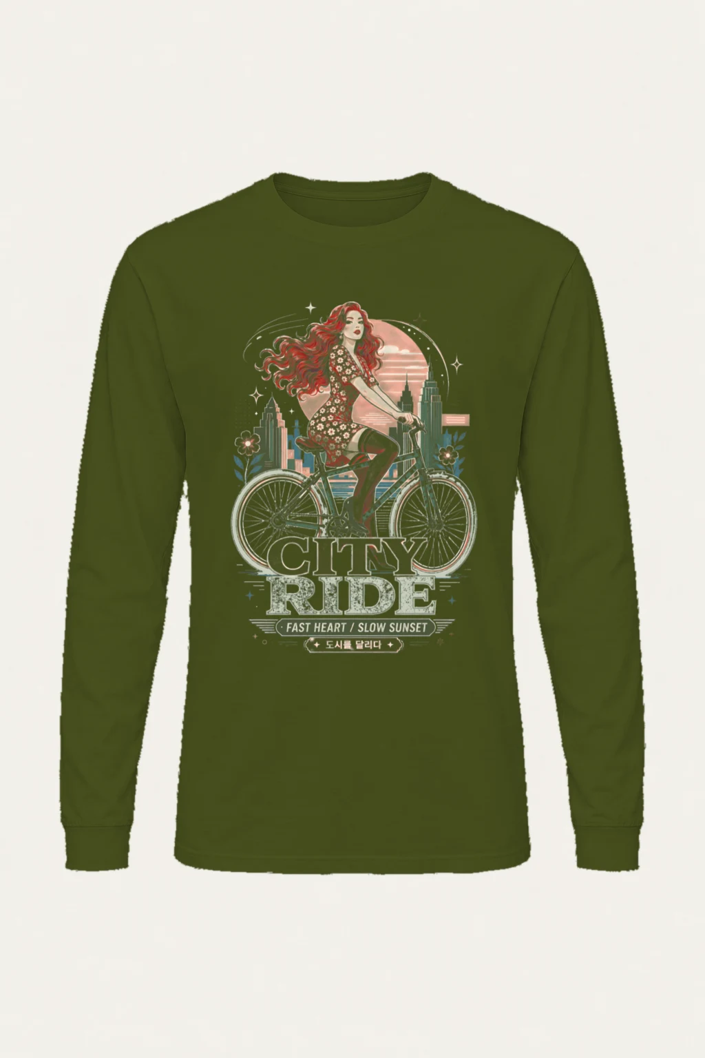 "City Ride" Unisex Longsleeve T-shirt | Gildan 2400