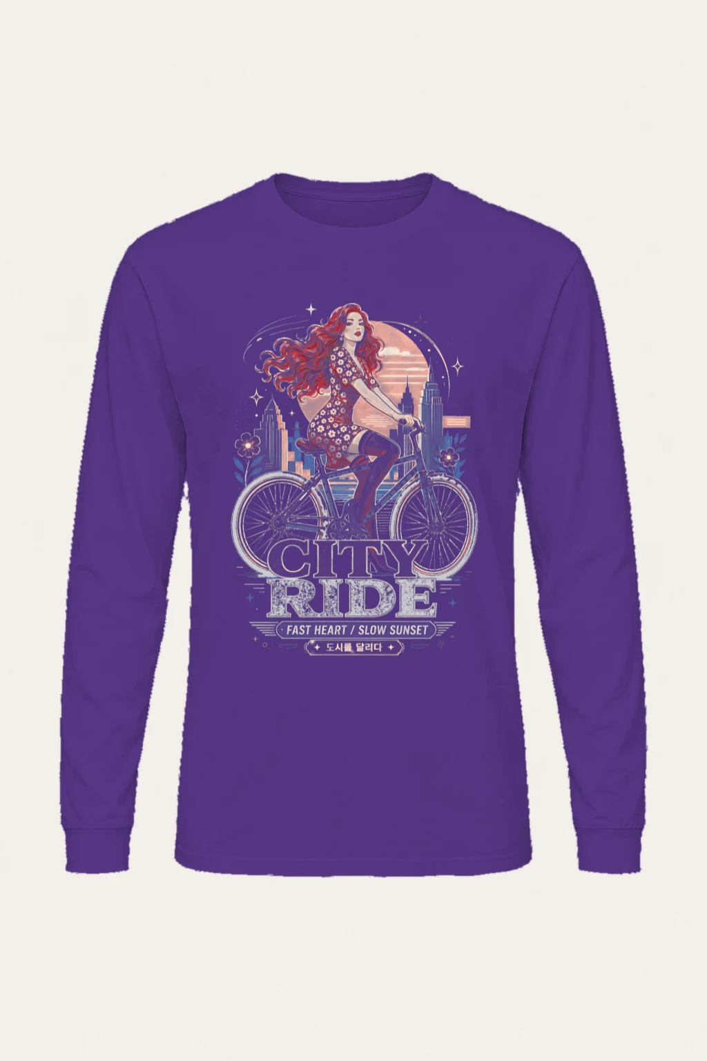 "City Ride" Unisex Longsleeve T-shirt | Gildan 2400