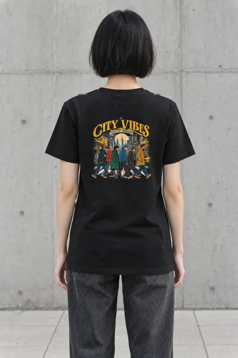 "City Vibes Crossing" Heavyweight Unisex Crewneck T-shirt