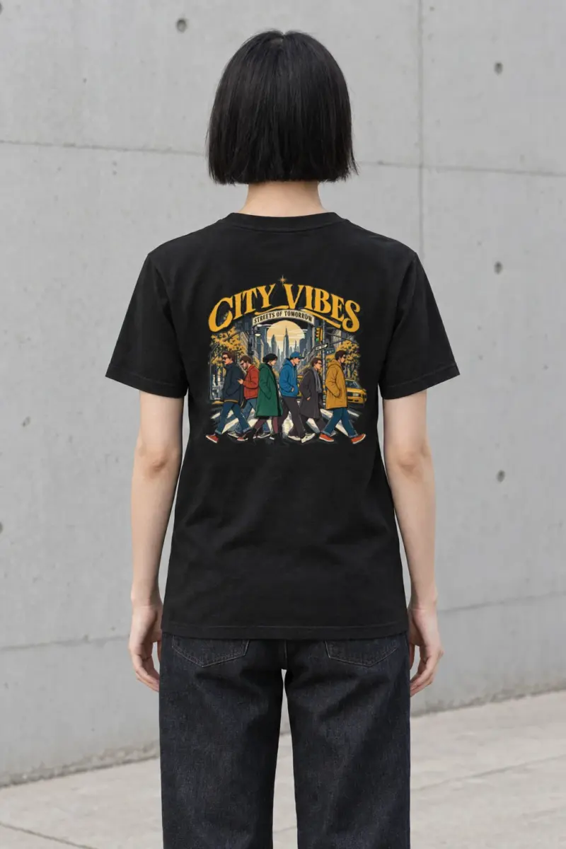"City Vibes Crossing" Heavyweight Unisex Crewneck T-shirt | Gildan 5000