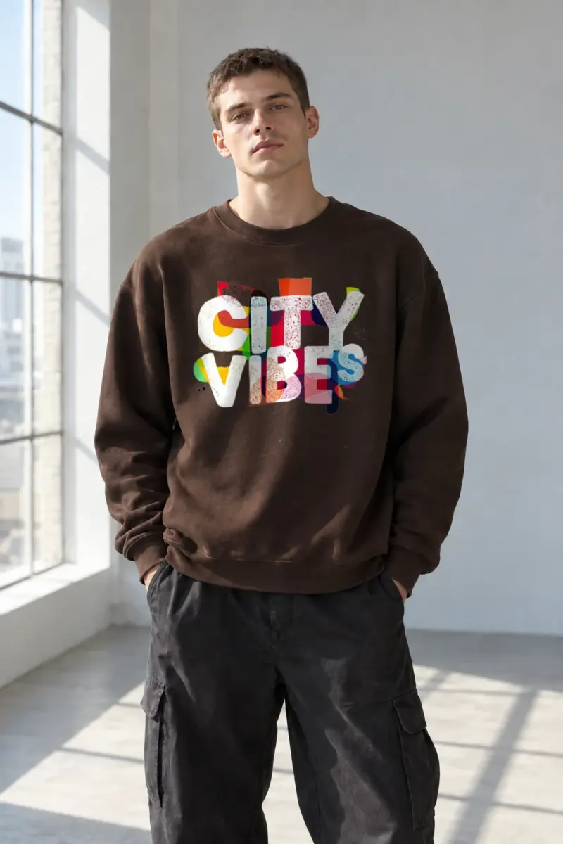 “City Vibes” Heavy Blend Unisex Crewneck Sweatshirt | Gildan 18000