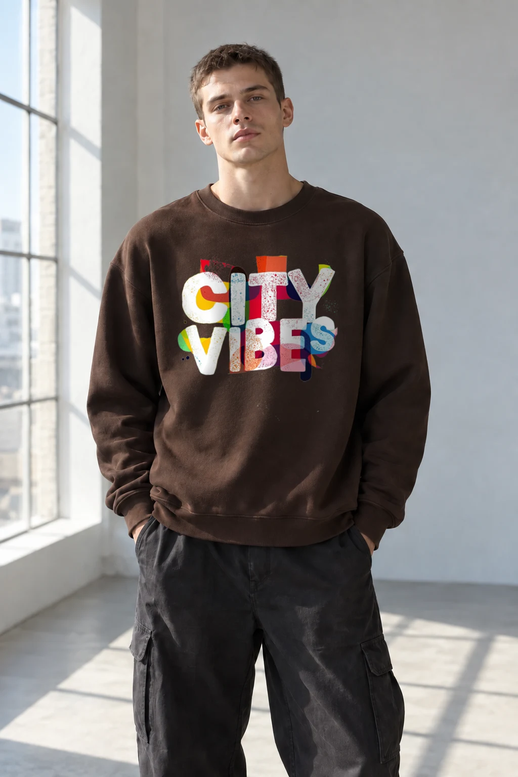 "City Vibes" Heavy Blend Unisex Crewneck Sweatshirt | Gildan 18000