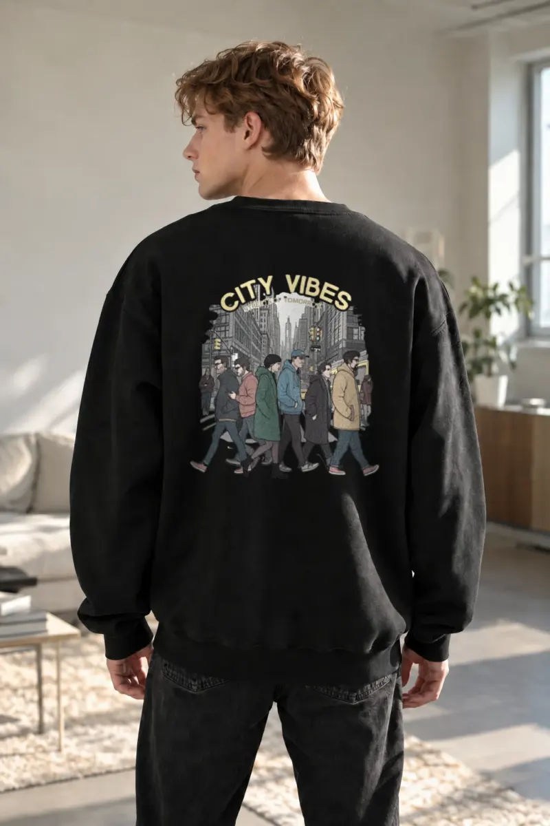 "City Vibes" Heavy Blend Unisex Crewneck Sweatshirt | Gildan 18000
