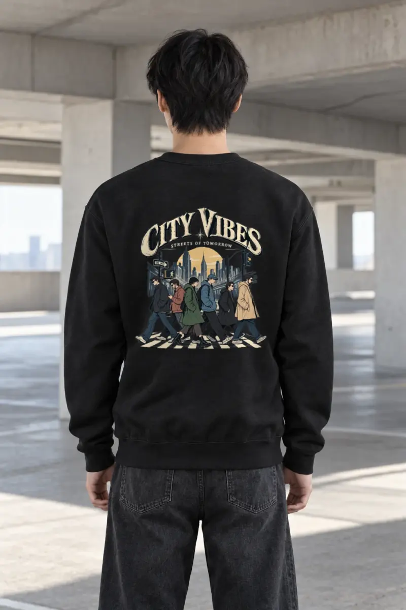 "City Vibes" Heavy Blend Unisex Crewneck Sweatshirt | Gildan 18000