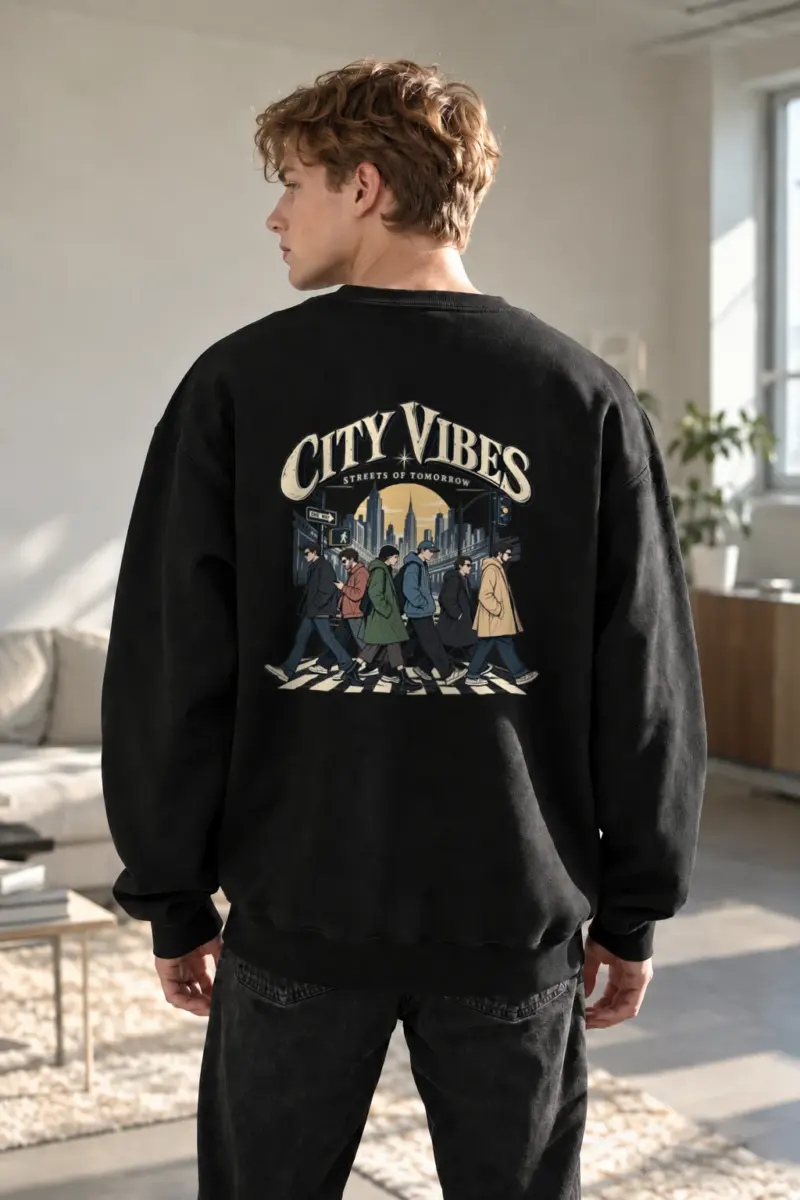 "City Vibes" Heavy Blend Unisex Crewneck Sweatshirt | Gildan 18000