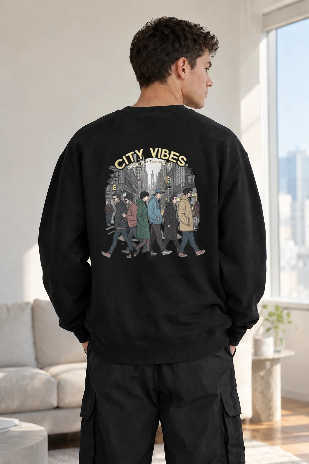 "City Vibes" Heavy Blend Unisex Crewneck Sweatshirt | Gildan 18000
