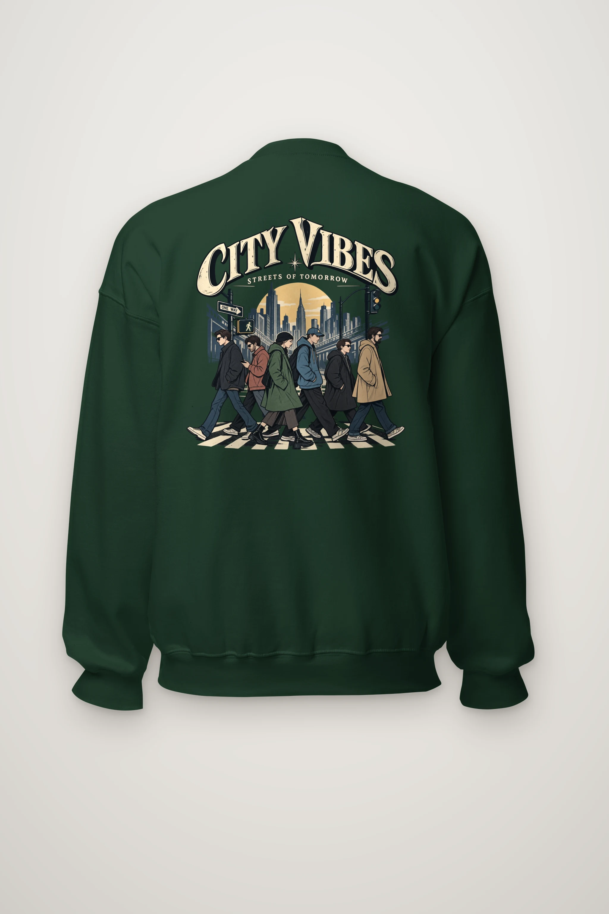 "City Vibes" Heavy Blend Unisex Crewneck Sweatshirt