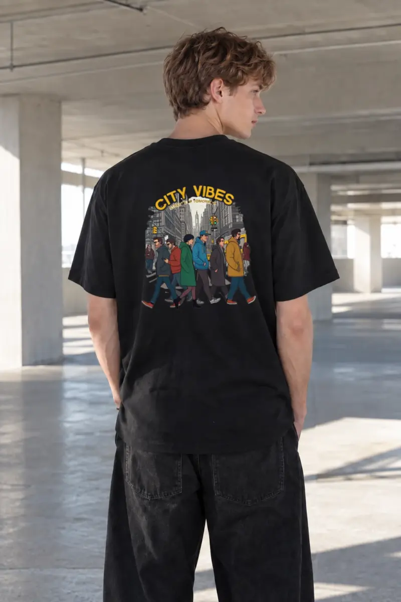 “City Vibes” Heavyweight Unisex Crewneck T-shirt | Gildan 5000
