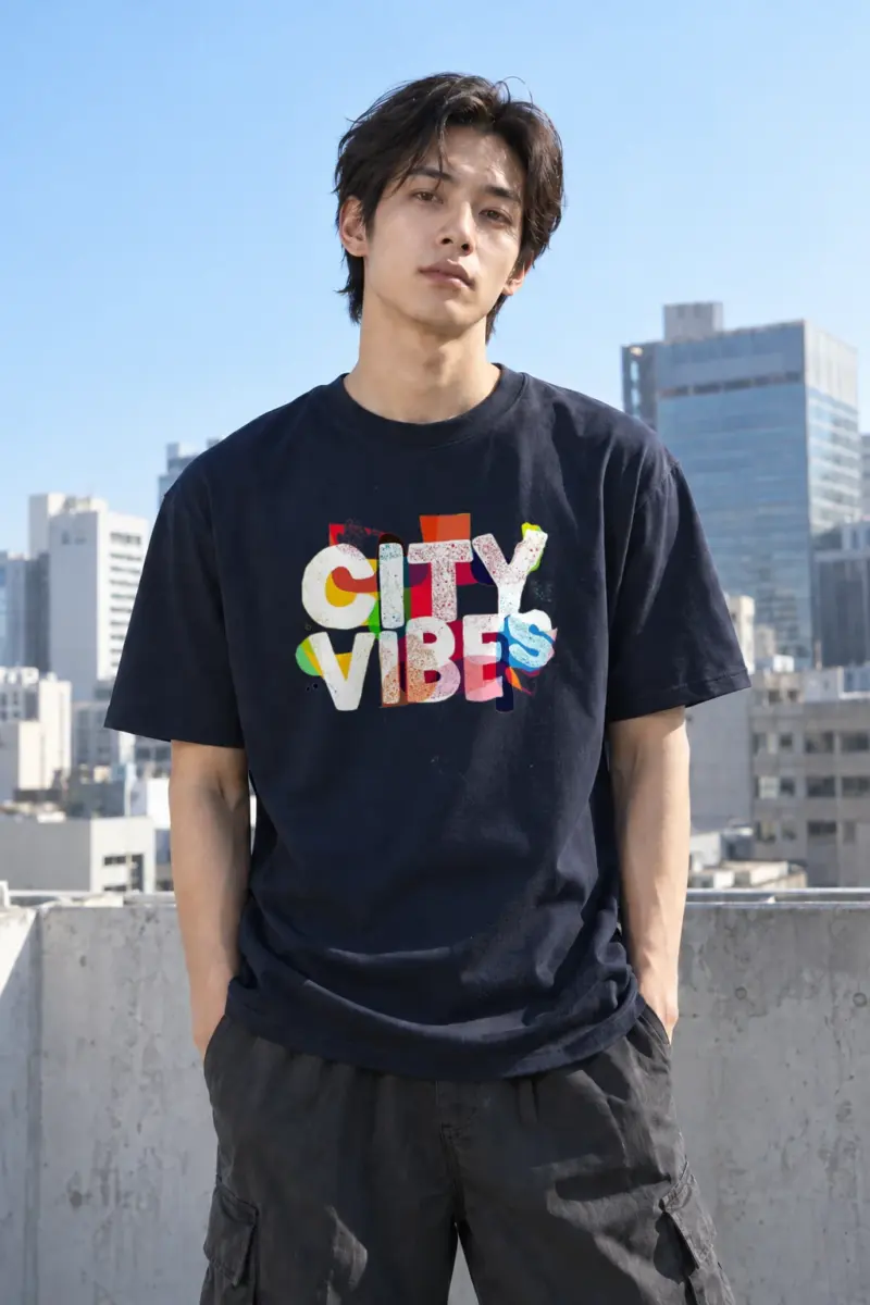 “City Vibes” Heavyweight Unisex Crewneck T-shirt | Gildan 5000