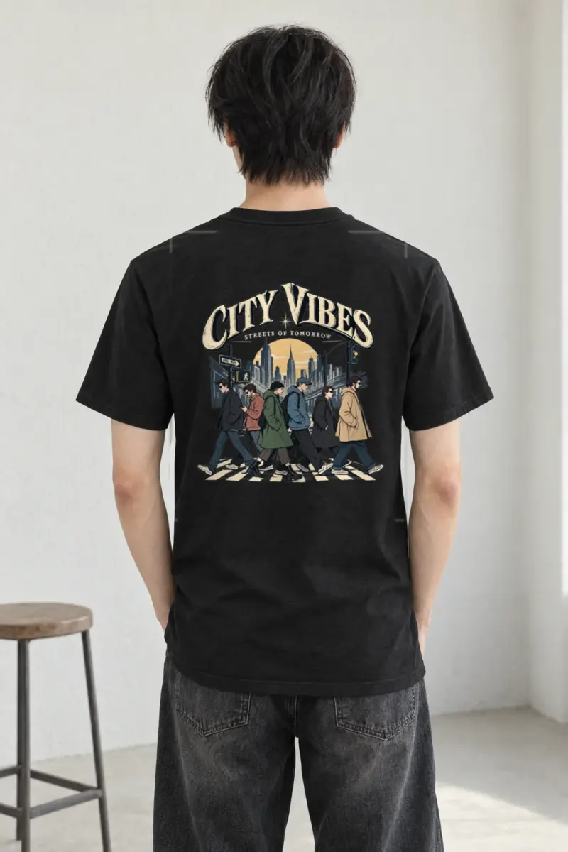 "City Vibes" Heavyweight Unisex Crewneck T-shirt