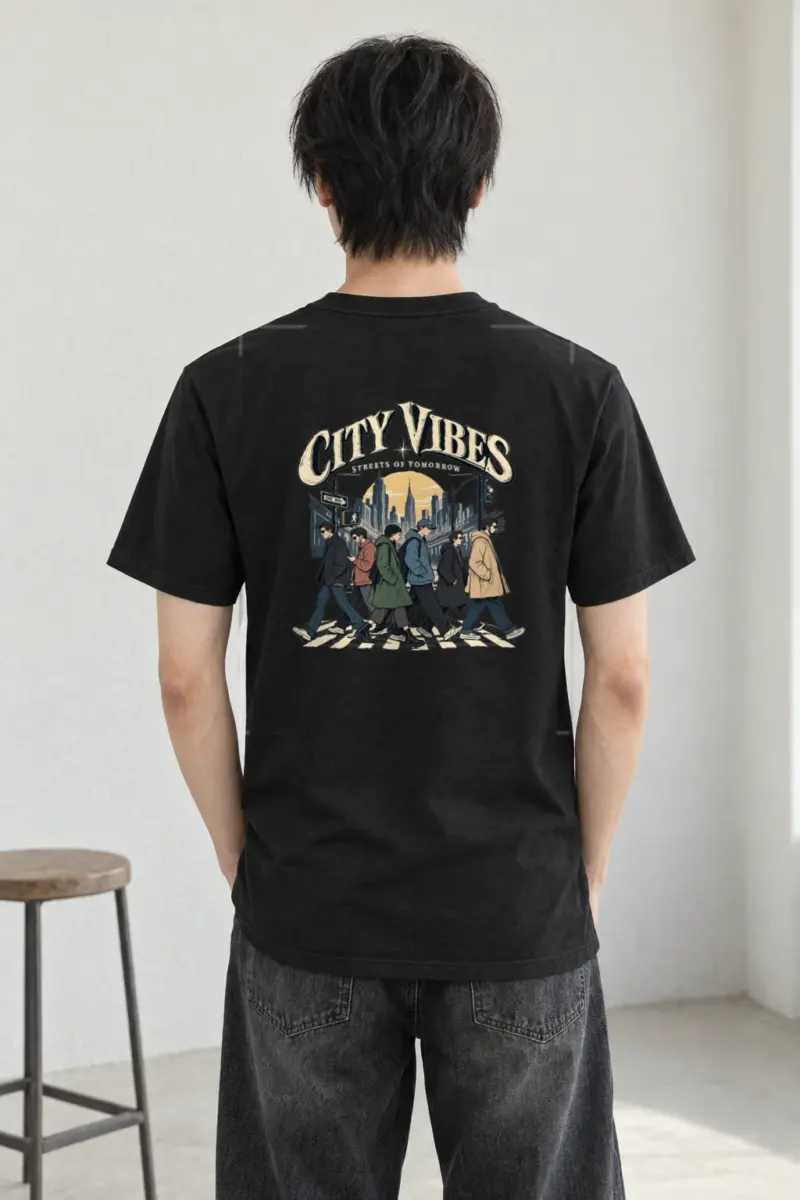 "City Vibes" Heavyweight Unisex Crewneck T-shirt