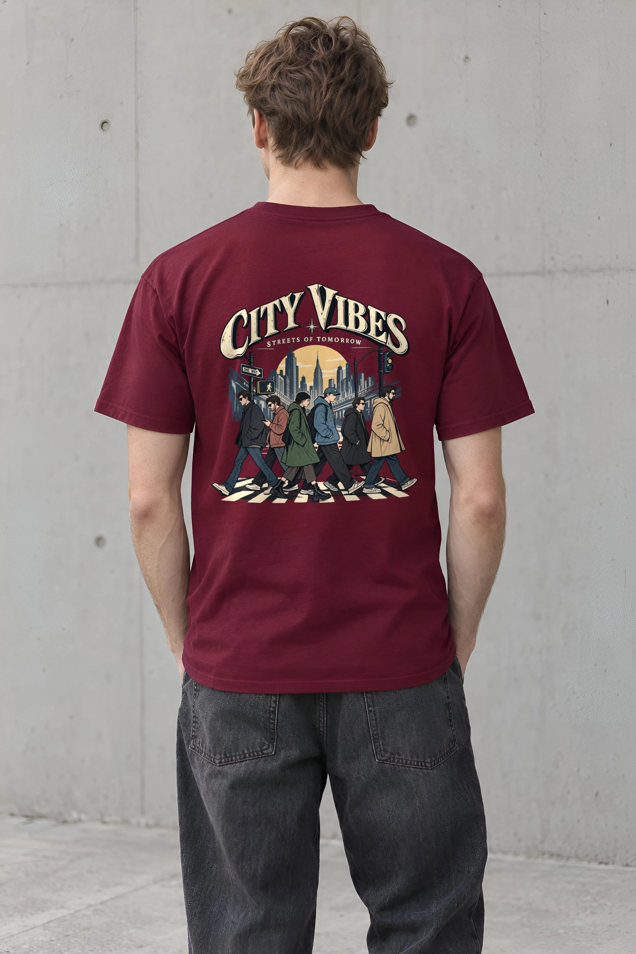 "City Vibes" Heavyweight Unisex Crewneck T-shirt