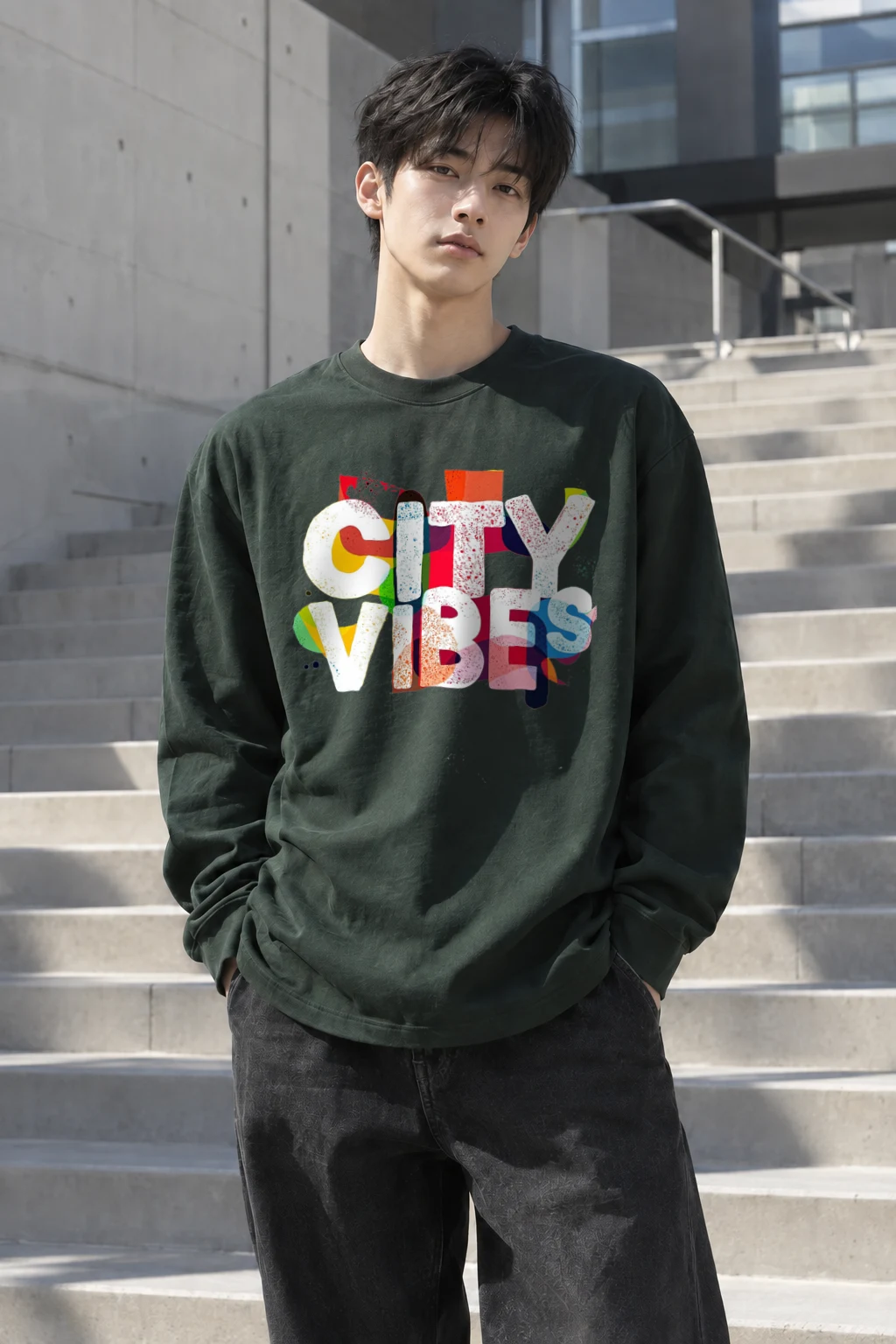 "City Vibes" Unisex Longsleeve T-shirt | Gildan 2400