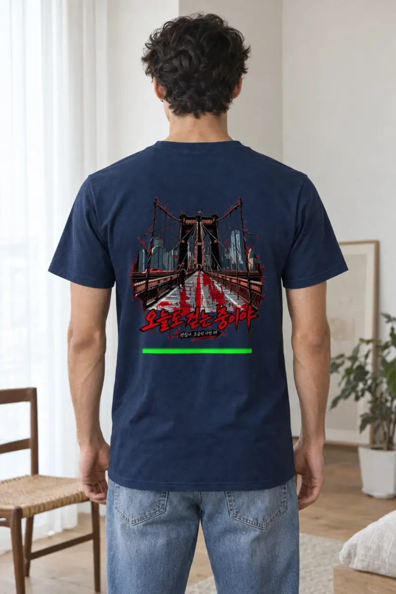 "City Walkway Ink" Heavyweight Unisex Crewneck T-shirt | Gildan 5000