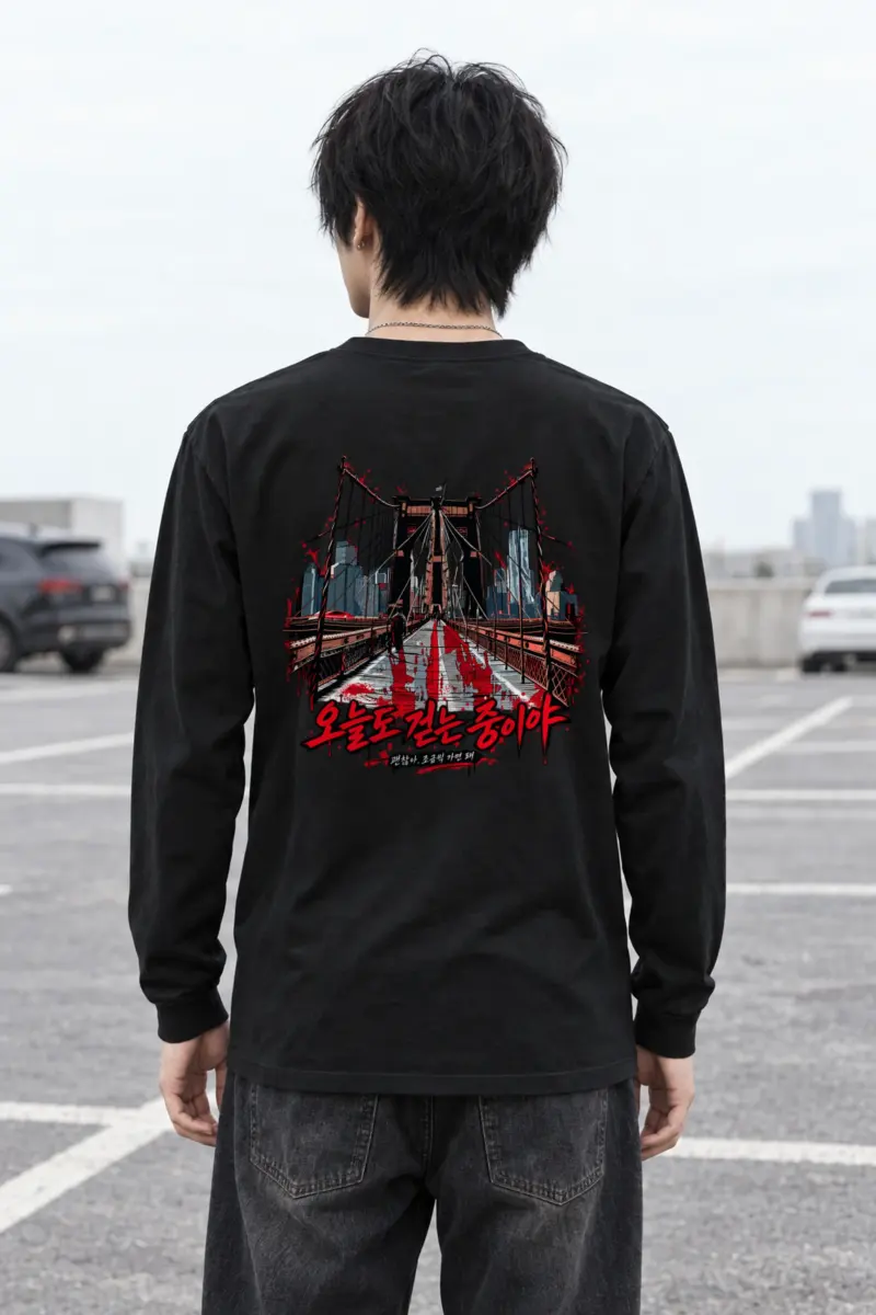 "City Walkway Ink" Unisex Longsleeve T-shirt