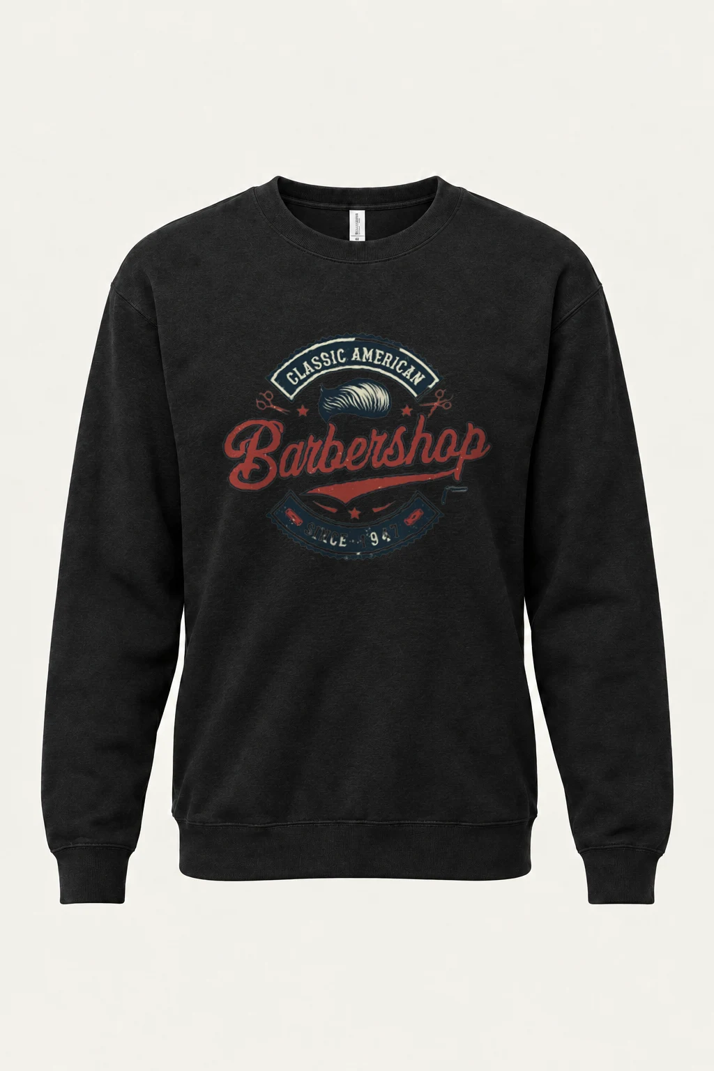 "Classic American Barbershop" Heavy Blend Unisex Crewneck Sweatshirt | Gildan 18000