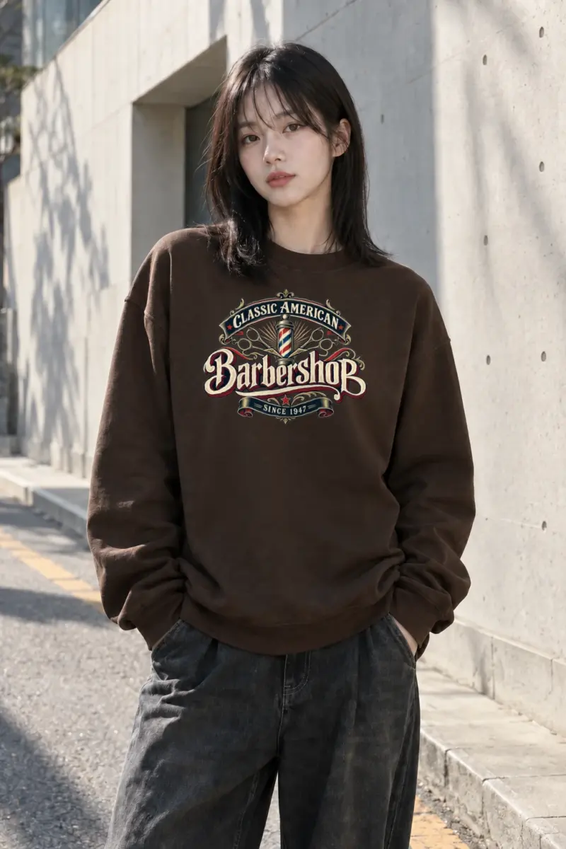 "Classic American Barbershop" Heavy Blend Unisex Crewneck Sweatshirt | Gildan 18000