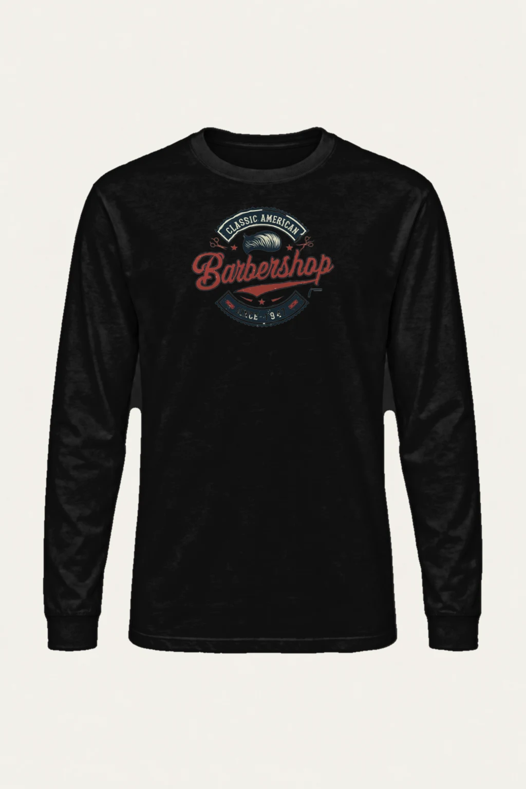 "Classic American Barbershop" Unisex Longsleeve T-shirt | Gildan 2400