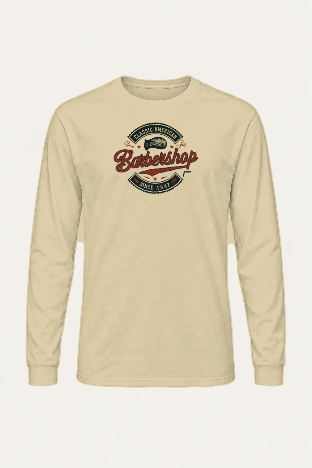 "Classic American Barbershop" Unisex Longsleeve T-shirt | Gildan 2400