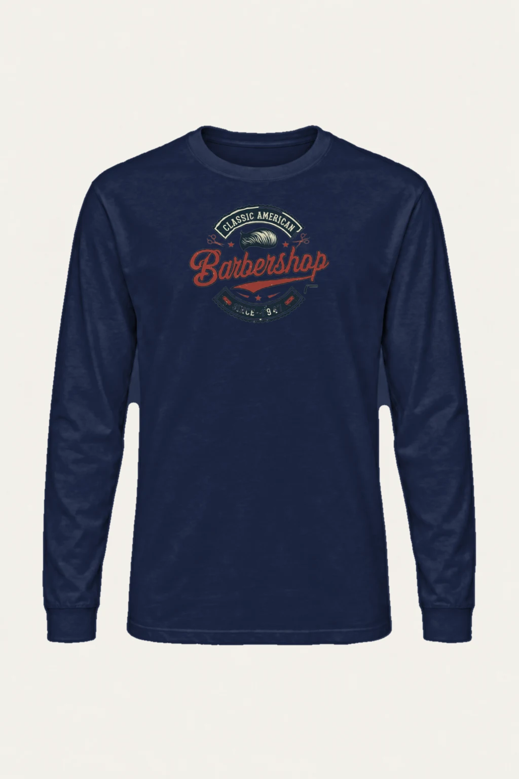 "Classic American Barbershop" Unisex Longsleeve T-shirt | Gildan 2400