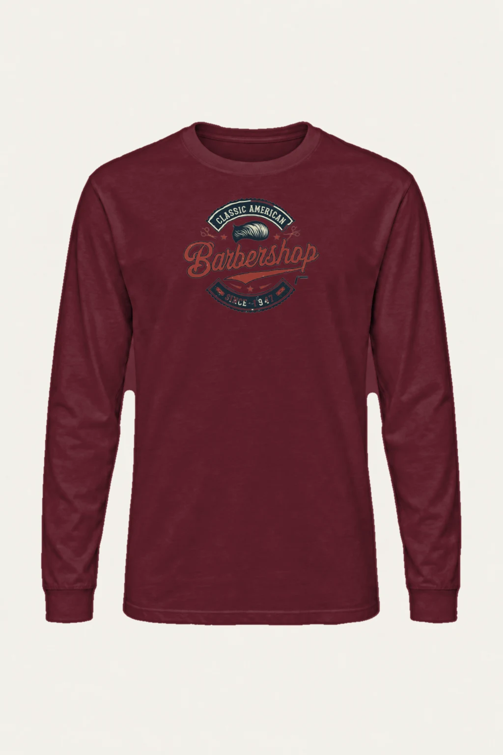 "Classic American Barbershop" Unisex Longsleeve T-shirt | Gildan 2400