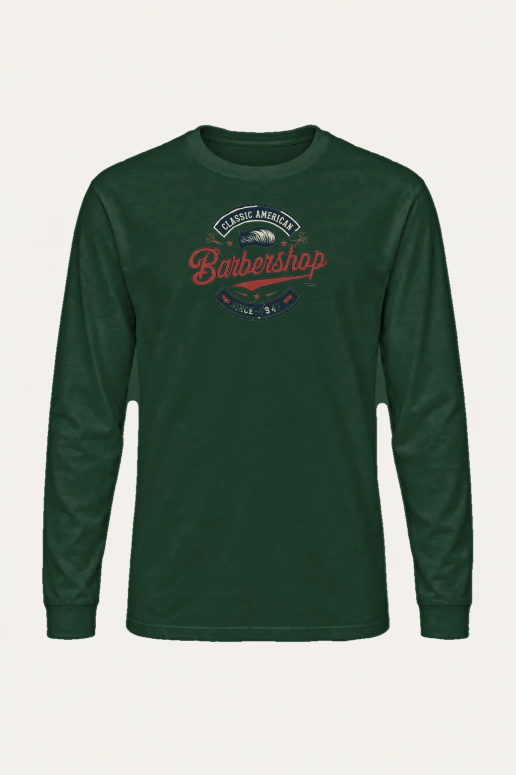 "Classic American Barbershop" Unisex Longsleeve T-shirt | Gildan 2400