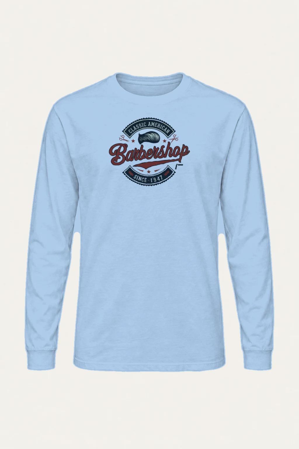 "Classic American Barbershop" Unisex Longsleeve T-shirt | Gildan 2400