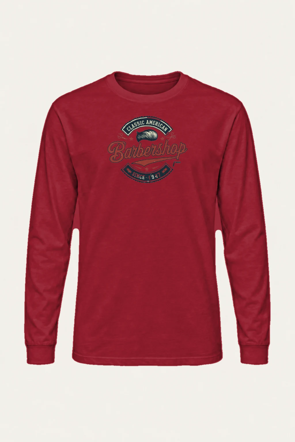 "Classic American Barbershop" Unisex Longsleeve T-shirt | Gildan 2400
