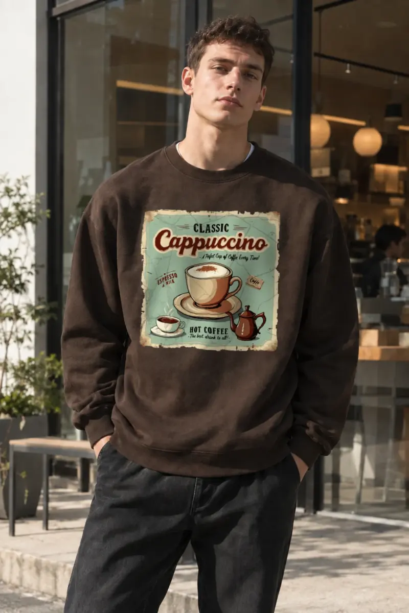 "Classic Cappuccino" Heavy Blend Unisex Crewneck Sweatshirt | Gildan 18000