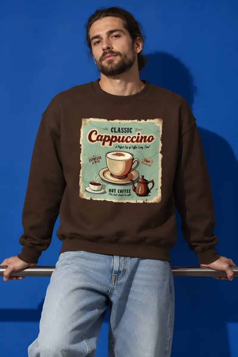 "Classic Cappuccino" Heavy Blend Unisex Crewneck Sweatshirt