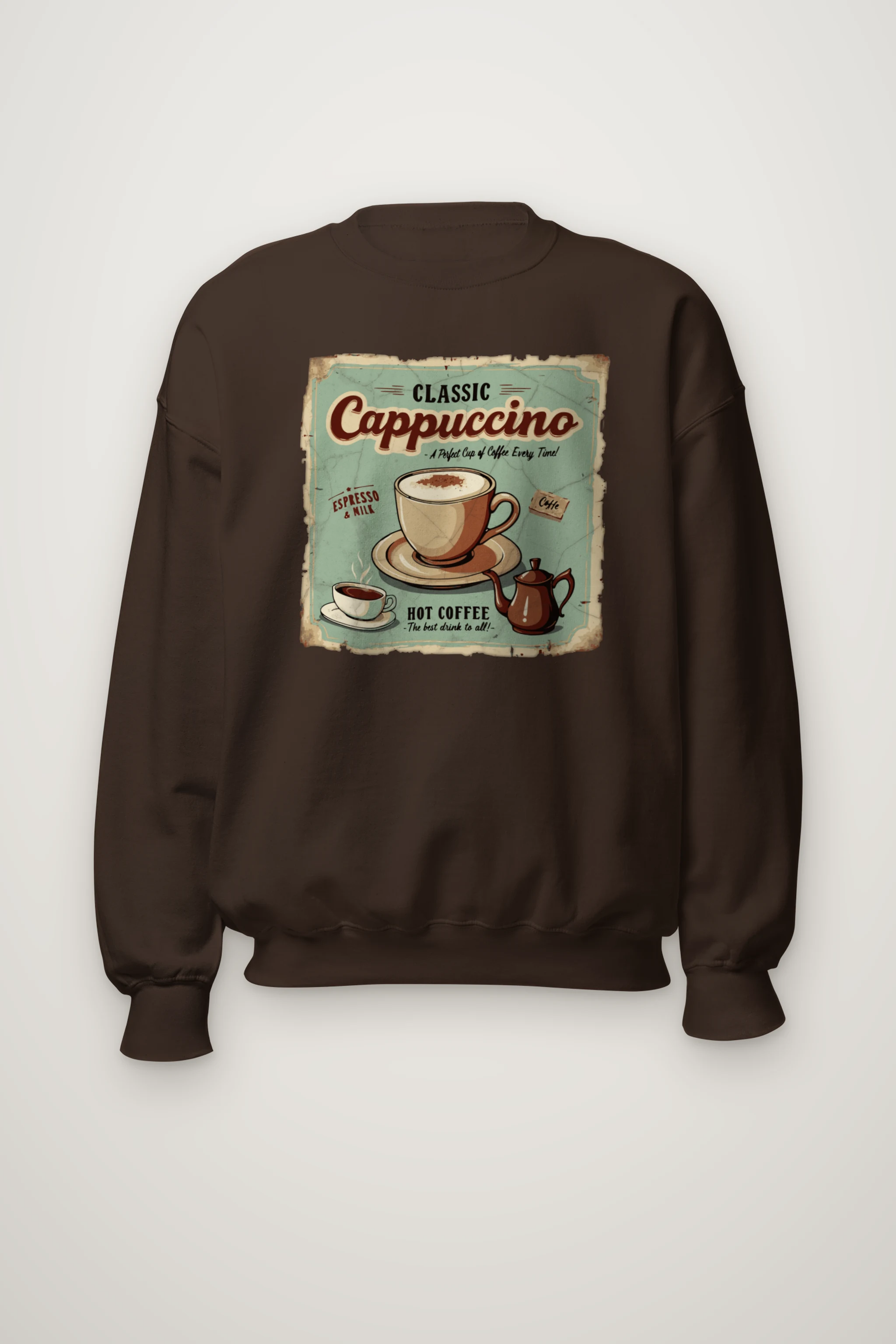 "Classic Cappuccino" Heavy Blend Unisex Crewneck Sweatshirt