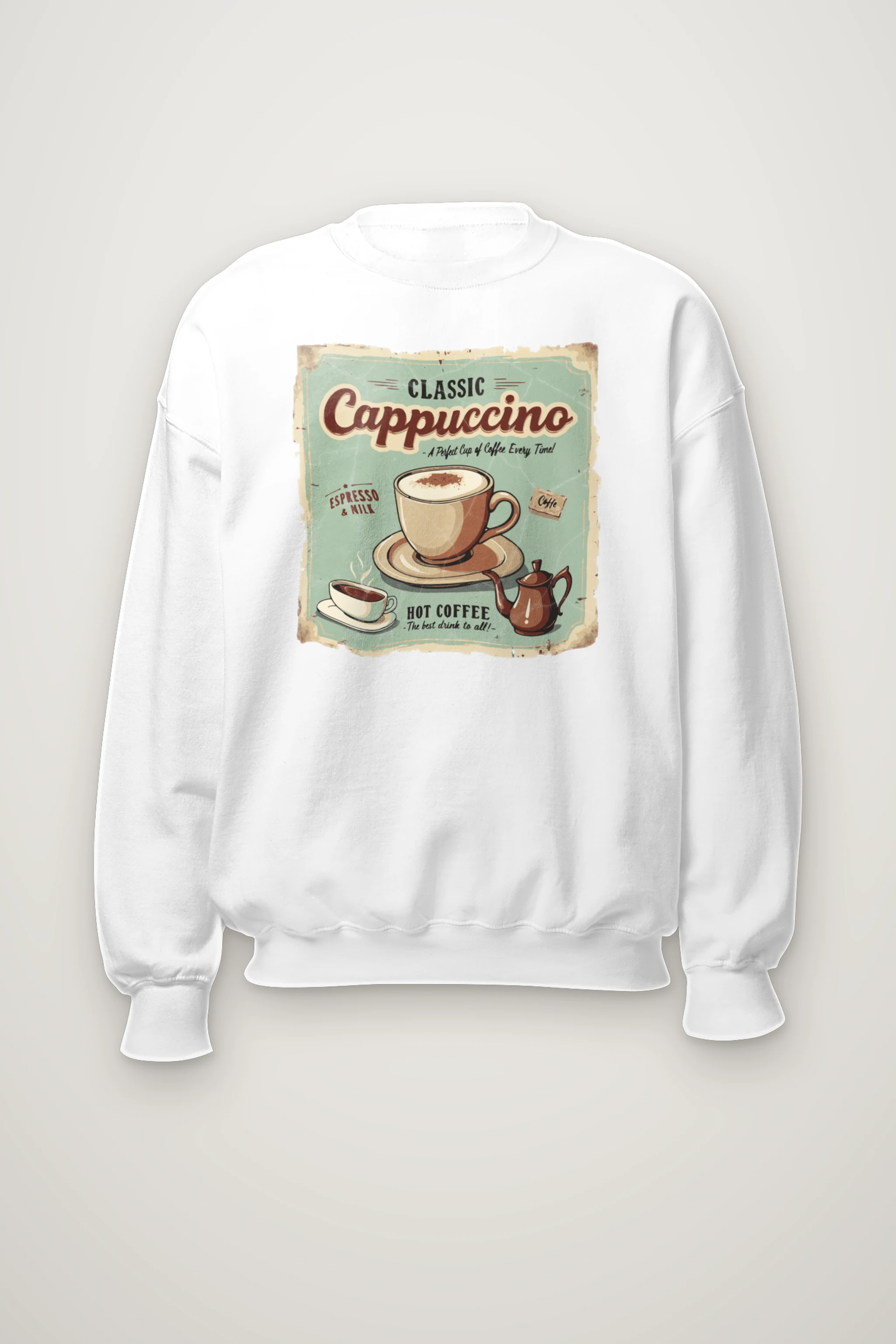 "Classic Cappuccino" Heavy Blend Unisex Crewneck Sweatshirt