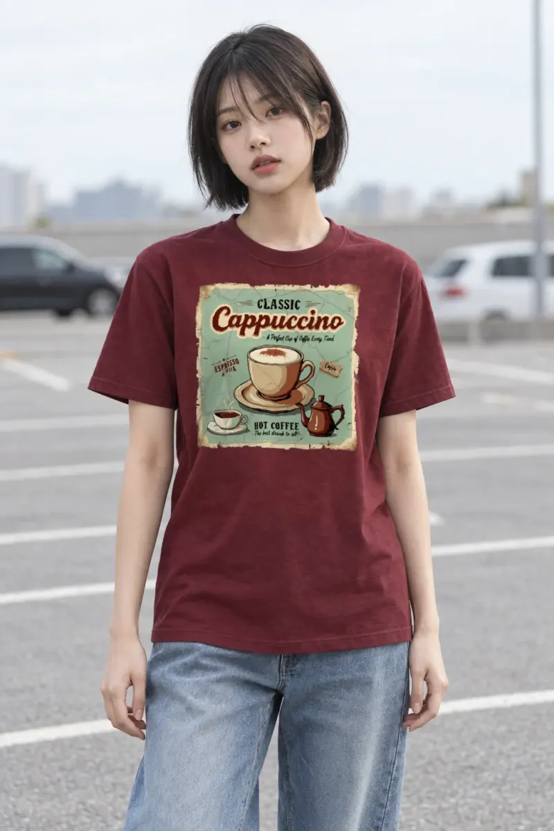 "Classic Cappuccino" Heavyweight Unisex Crewneck T-shirt | Gildan 5000