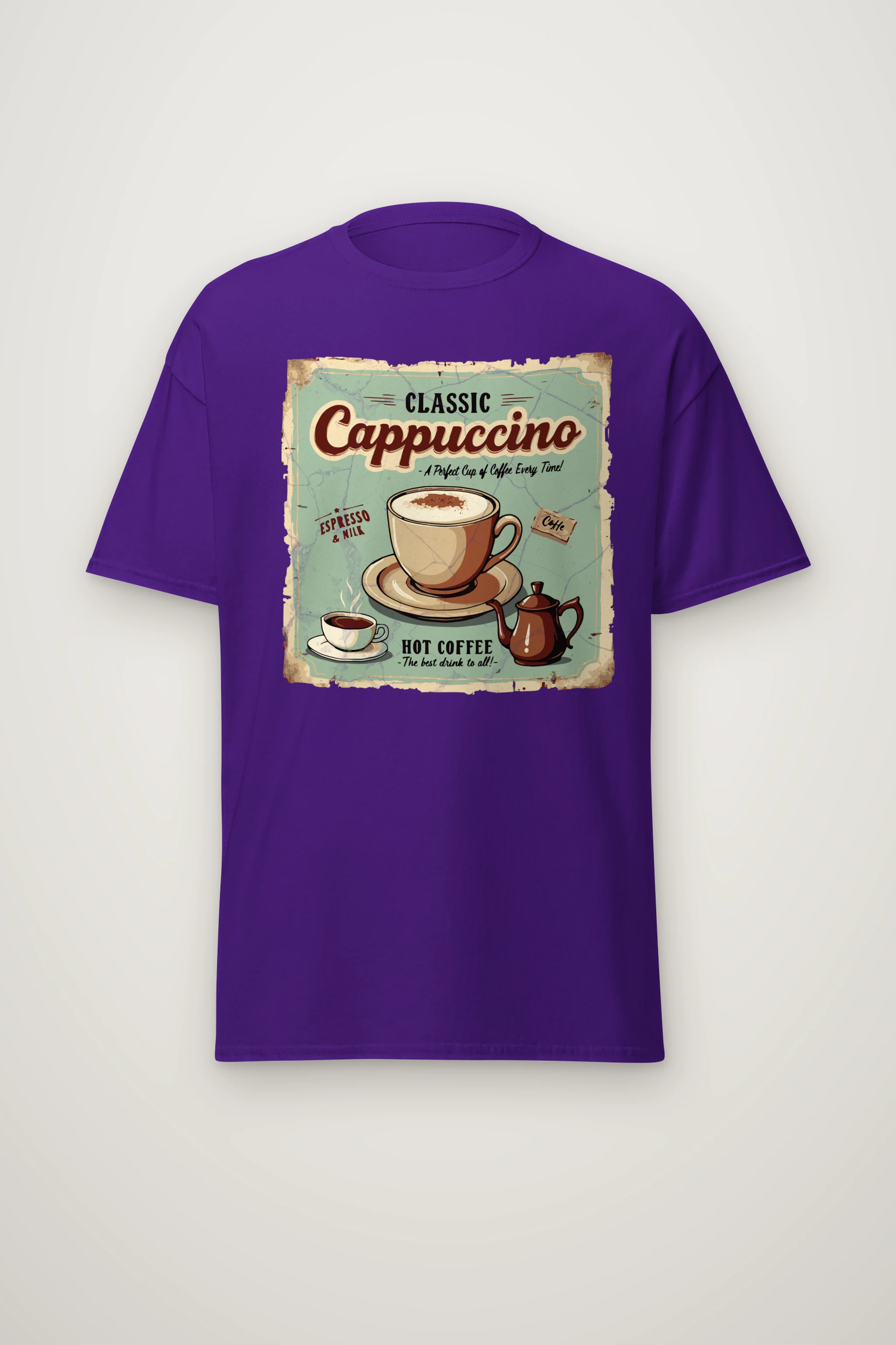 "Classic Cappuccino" Heavyweight Unisex Crewneck T-shirt