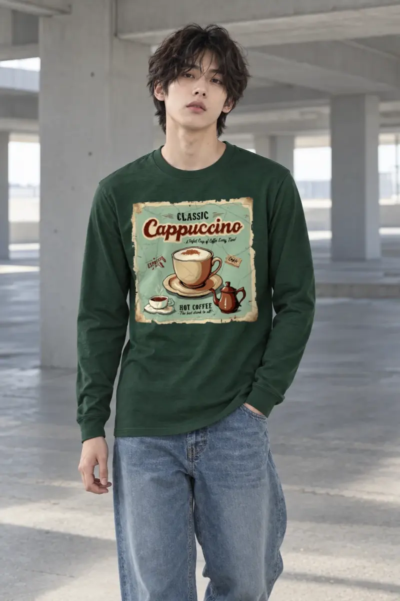 "Classic Cappuccino" Unisex Longsleeve T-shirt