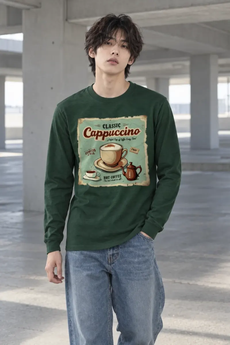 "Classic Cappuccino" Unisex Longsleeve T-shirt