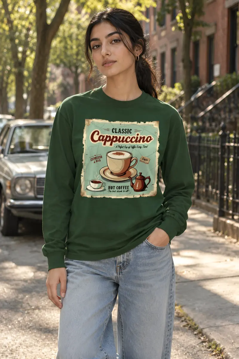 "Classic Cappuccino" Unisex Longsleeve T-shirt