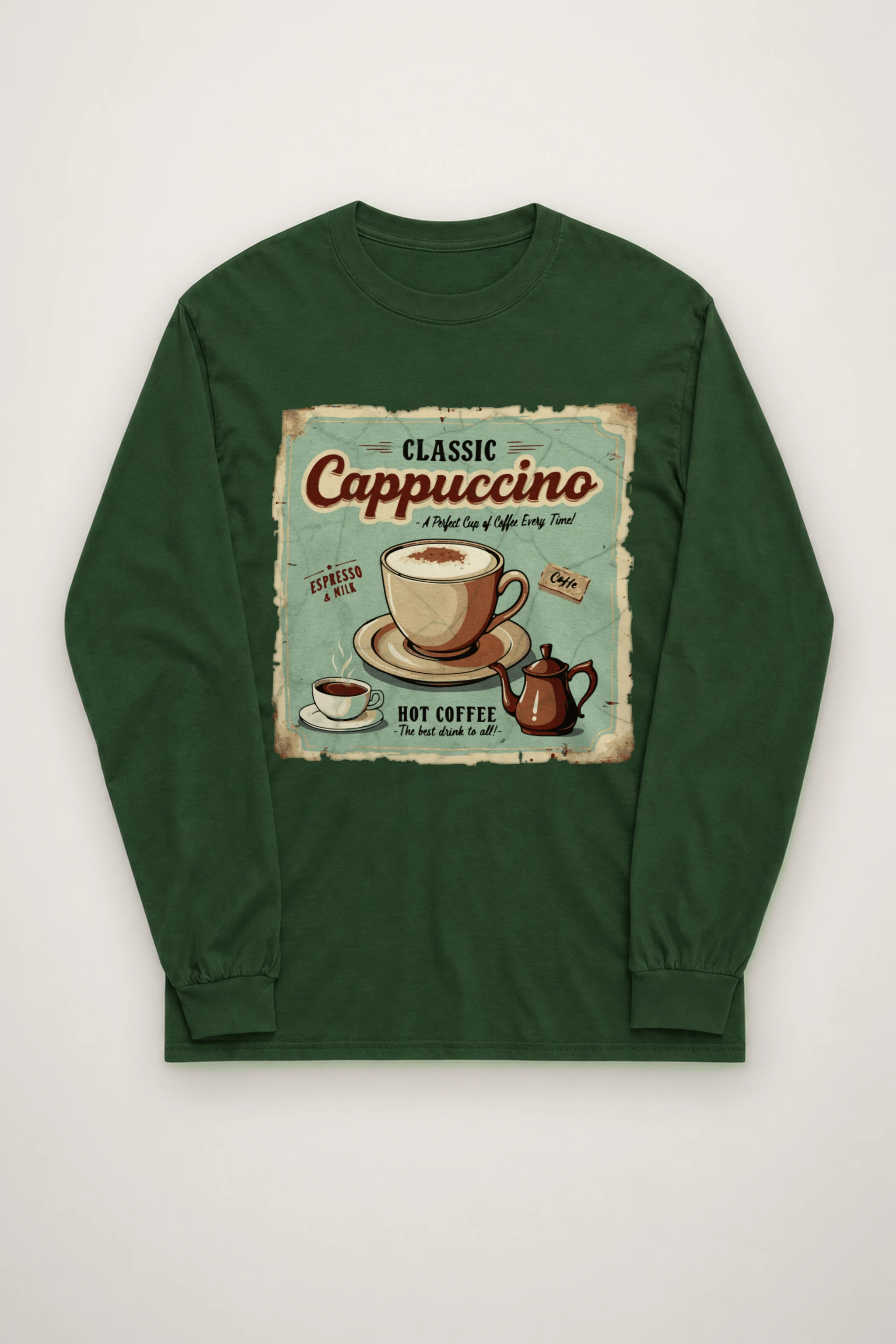 "Classic Cappuccino" Unisex Longsleeve T-shirt