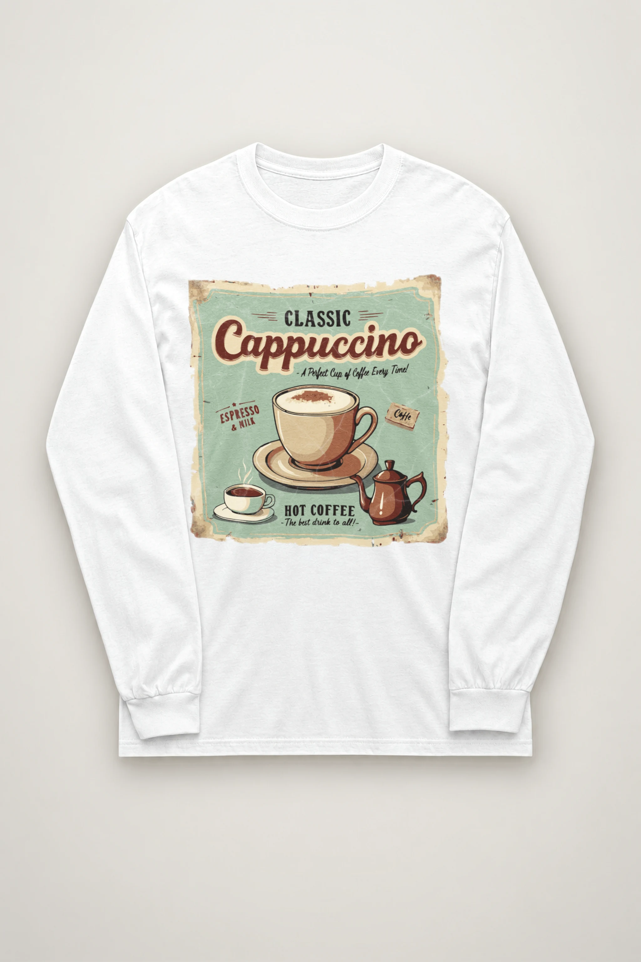 "Classic Cappuccino" Unisex Longsleeve T-shirt