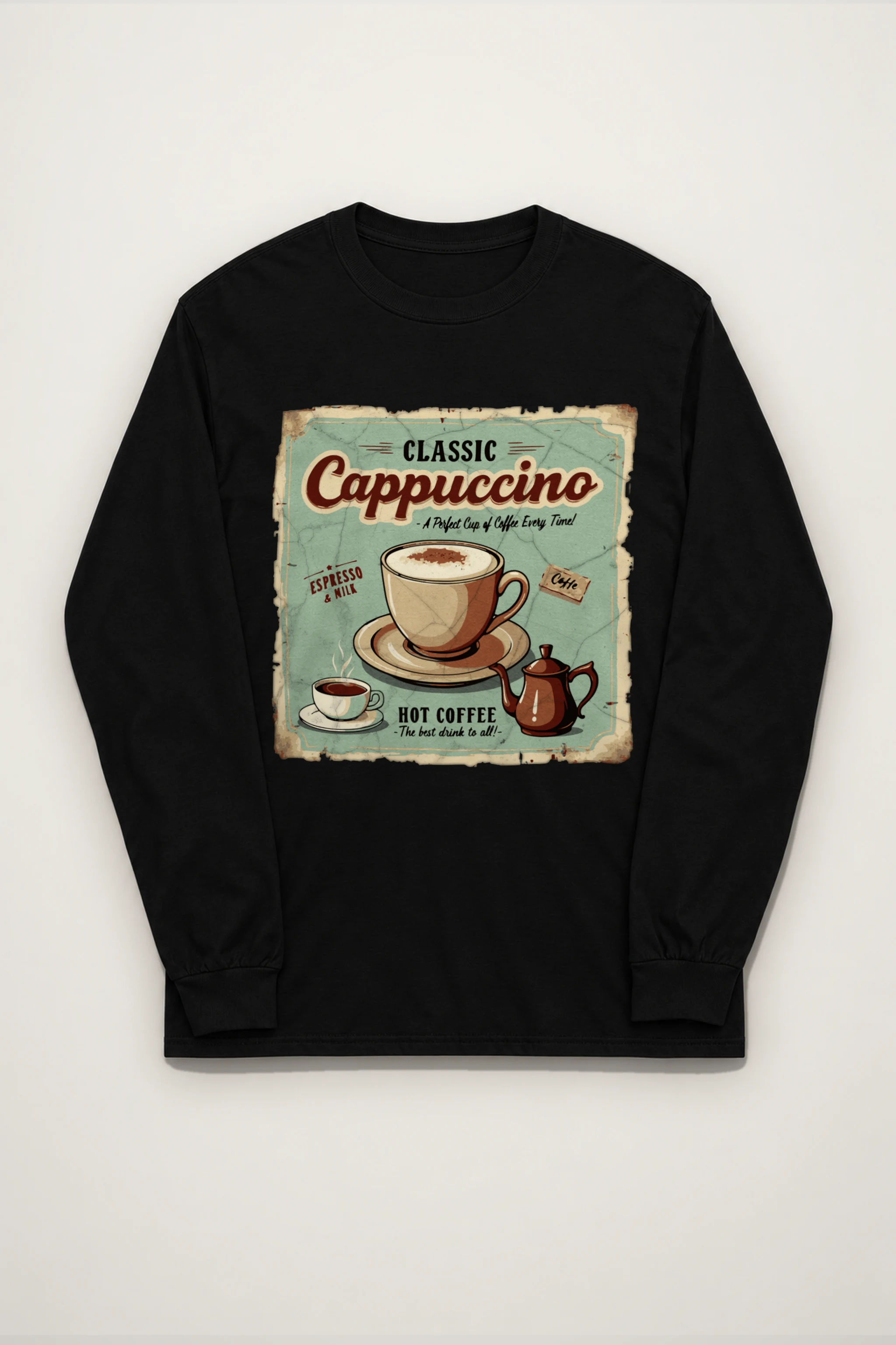 "Classic Cappuccino" Unisex Longsleeve T-shirt