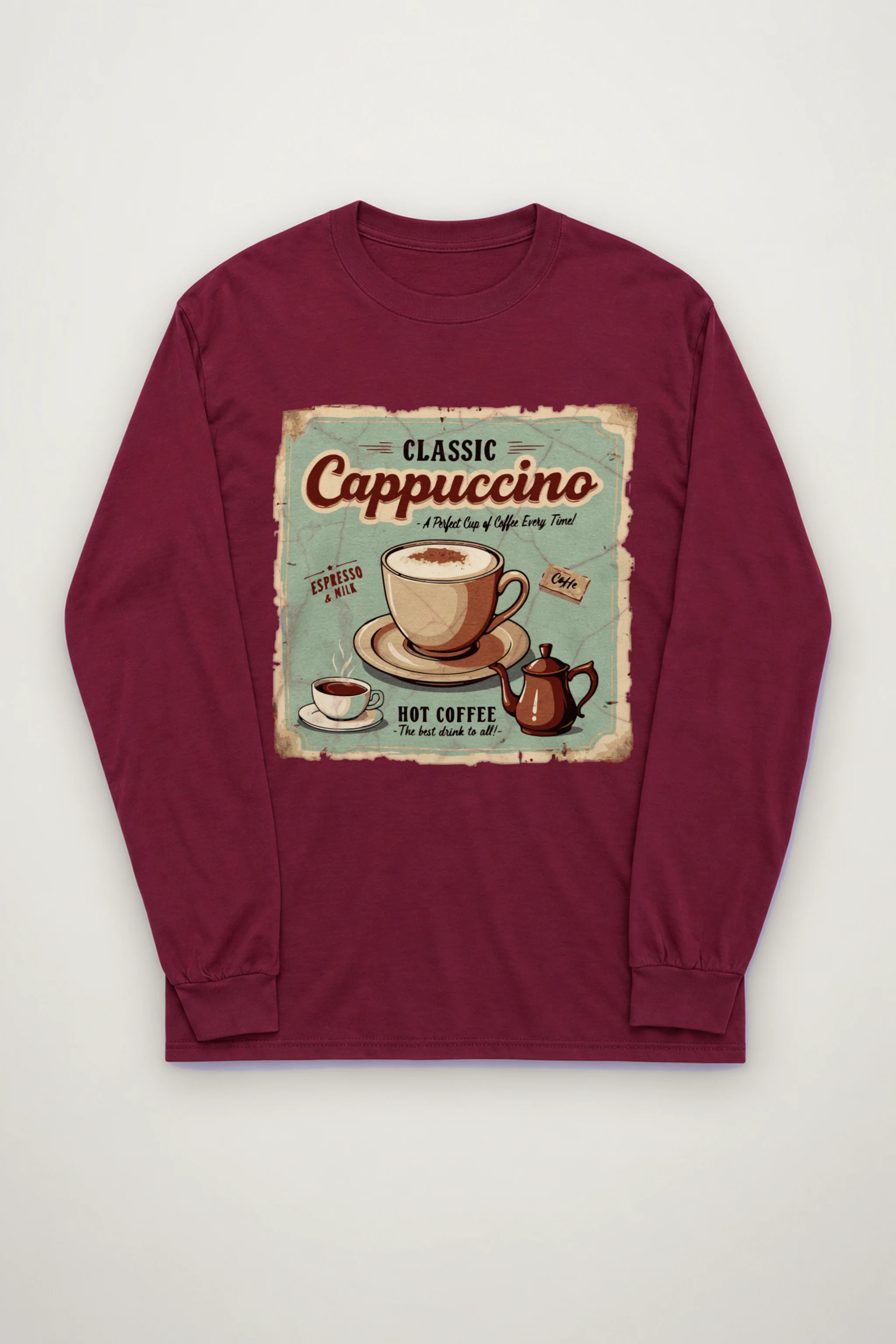 "Classic Cappuccino" Unisex Longsleeve T-shirt
