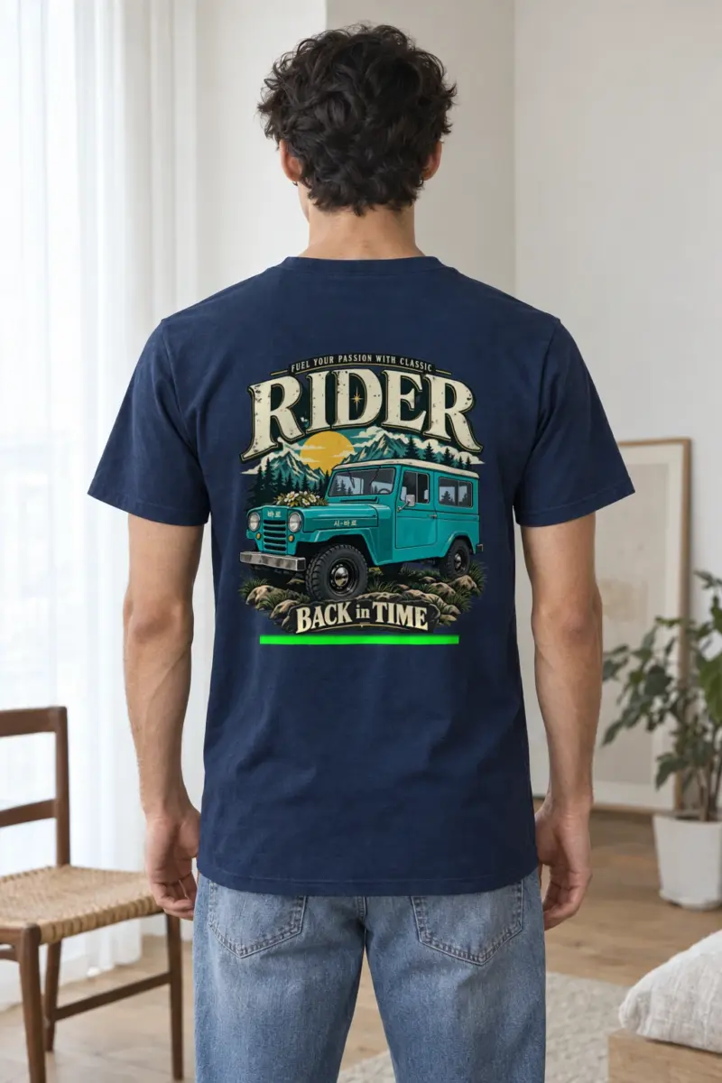 "Classic Rider Back In Time" Heavyweight Unisex Crewneck T-shirt | Gildan 5000