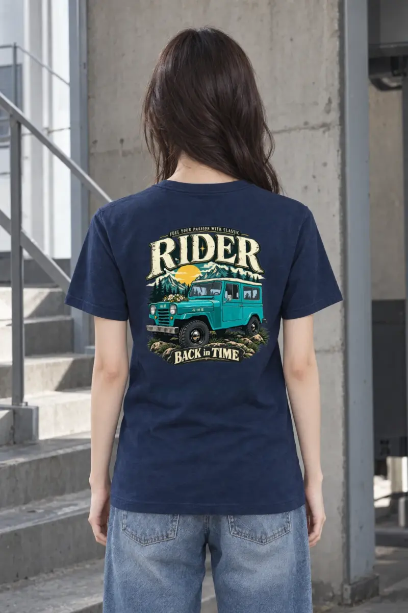 "Classic Rider Back In Time" Heavyweight Unisex Crewneck T-shirt | Gildan 5000