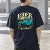 "Classic Rider Back In Time" Heavyweight Unisex Crewneck T-shirt | Gildan 5000