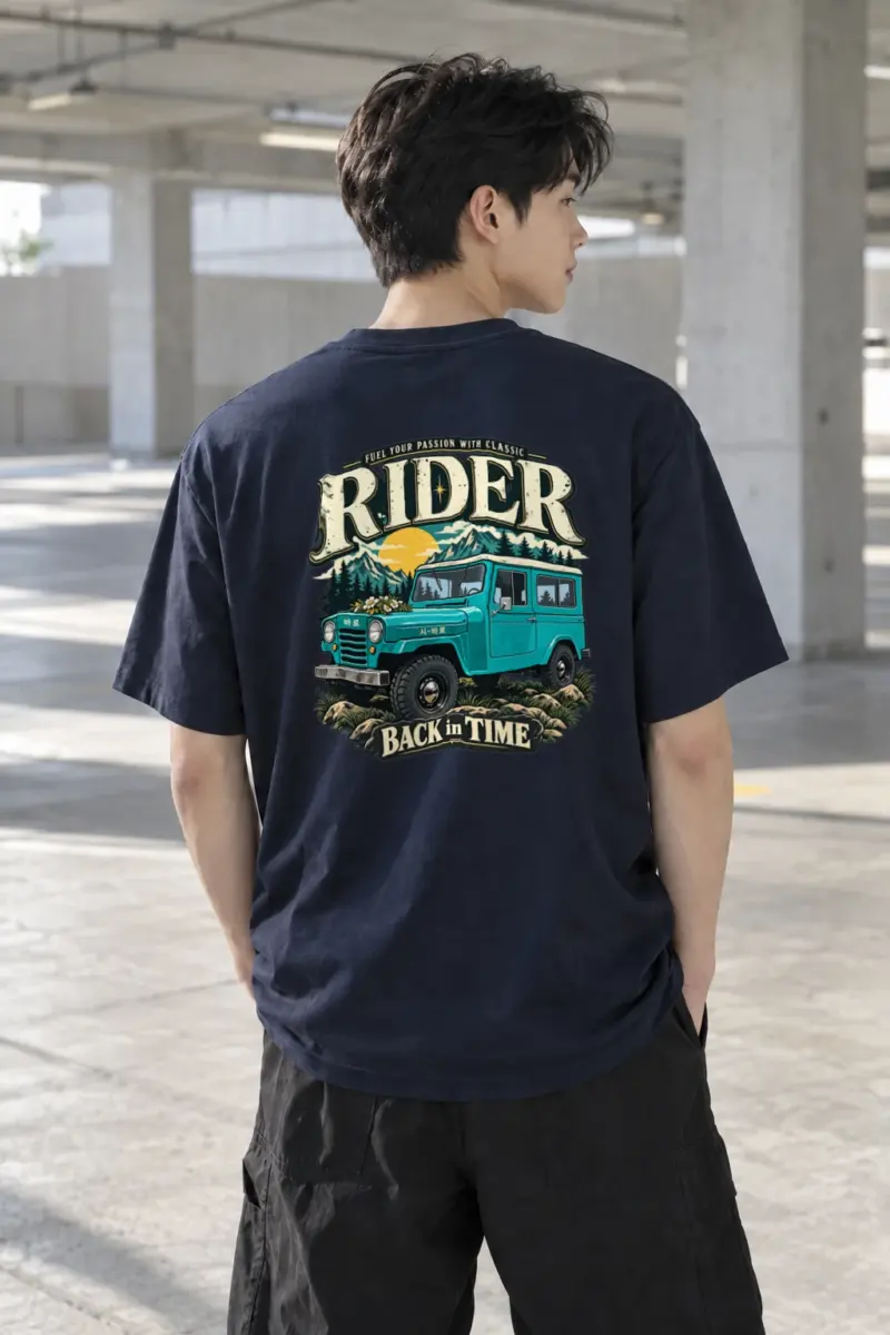 "Classic Rider Back In Time" Heavyweight Unisex Crewneck T-shirt | Gildan 5000