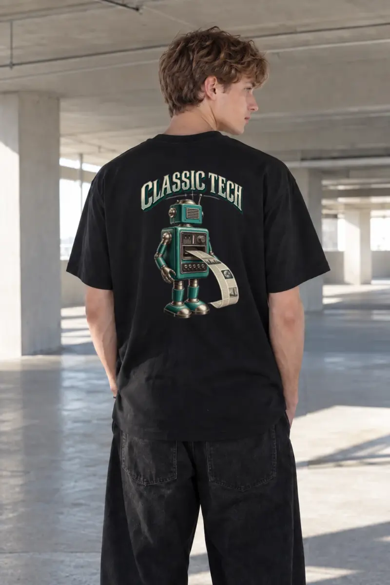 "Classic Tech" Heavyweight Unisex Crewneck T-shirt | Gildan 5000
