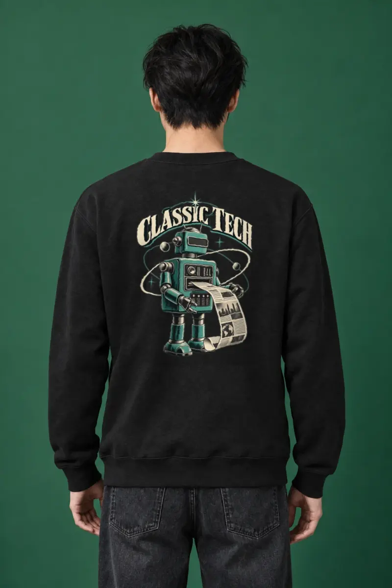 "Classic Tech Newsbot" Heavy Blend Unisex Crewneck Sweatshirt