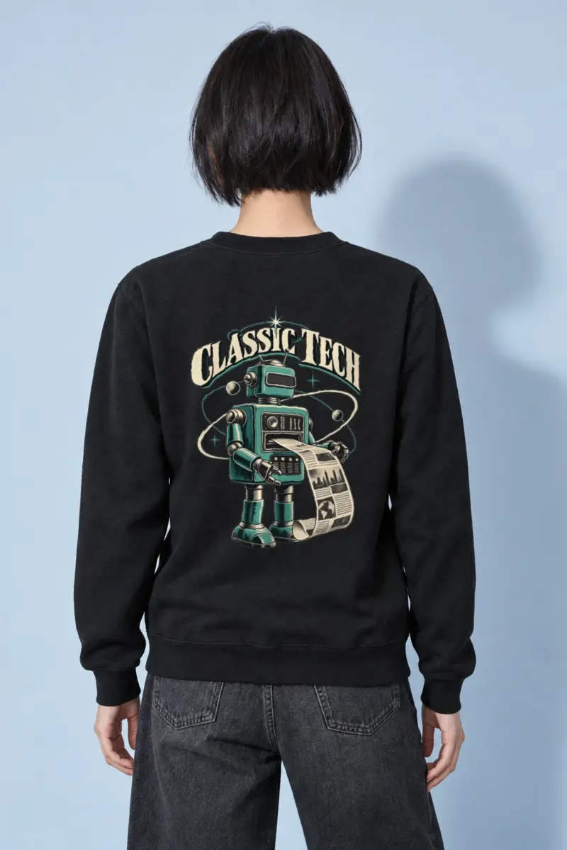 "Classic Tech Newsbot" Heavy Blend Unisex Crewneck Sweatshirt