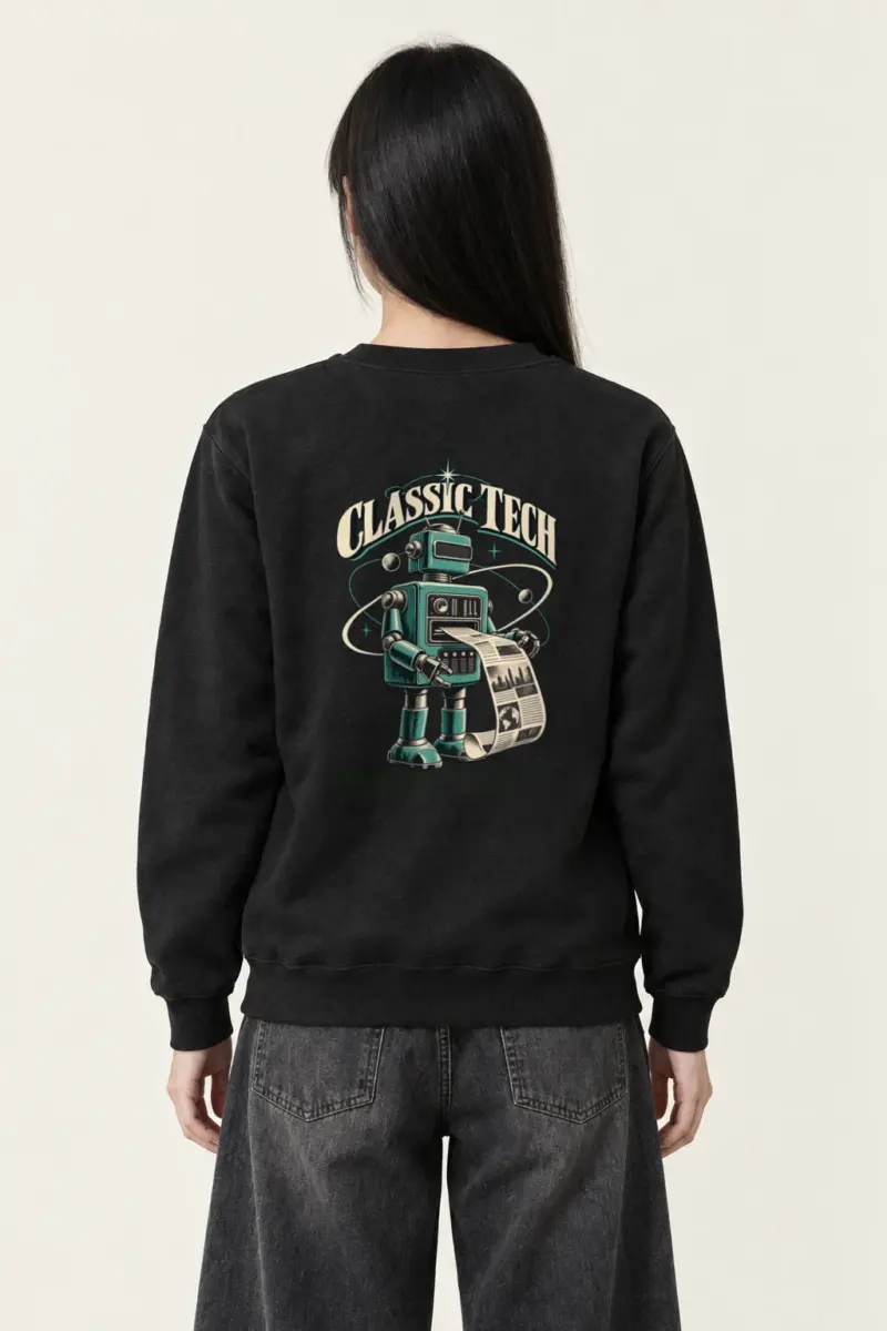 "Classic Tech Newsbot" Heavy Blend Unisex Crewneck Sweatshirt