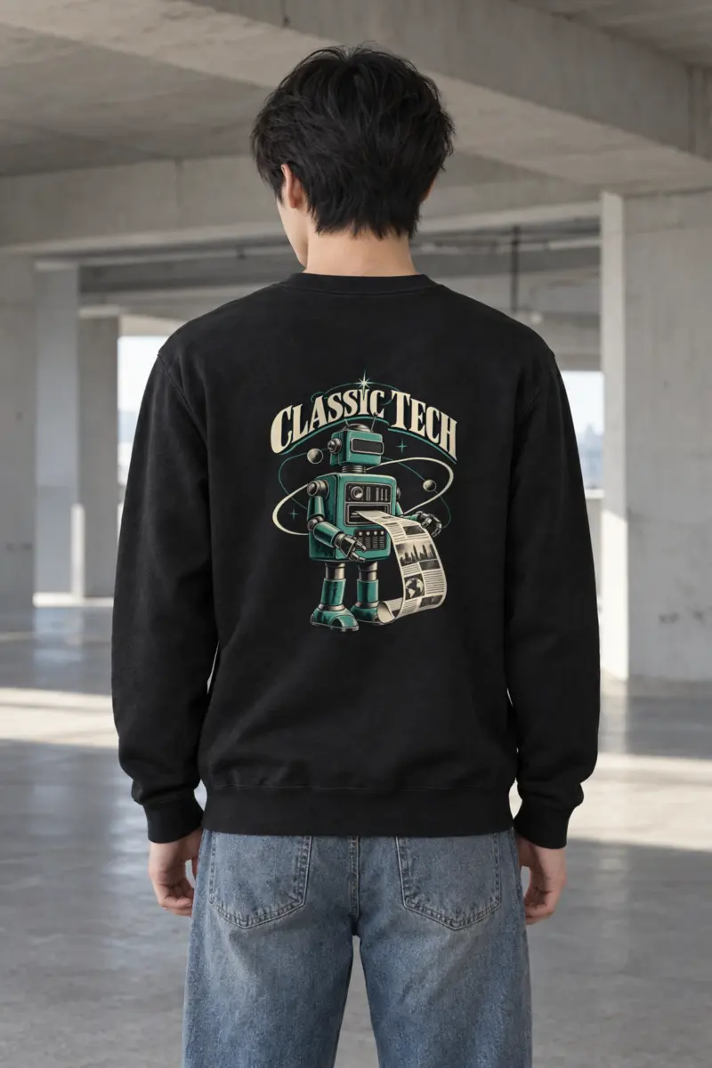 "Classic Tech Newsbot" Heavy Blend Unisex Crewneck Sweatshirt